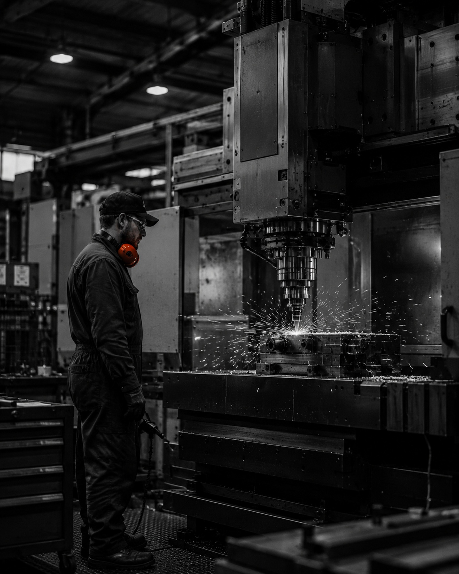 CNC Machinist tradesperson at work